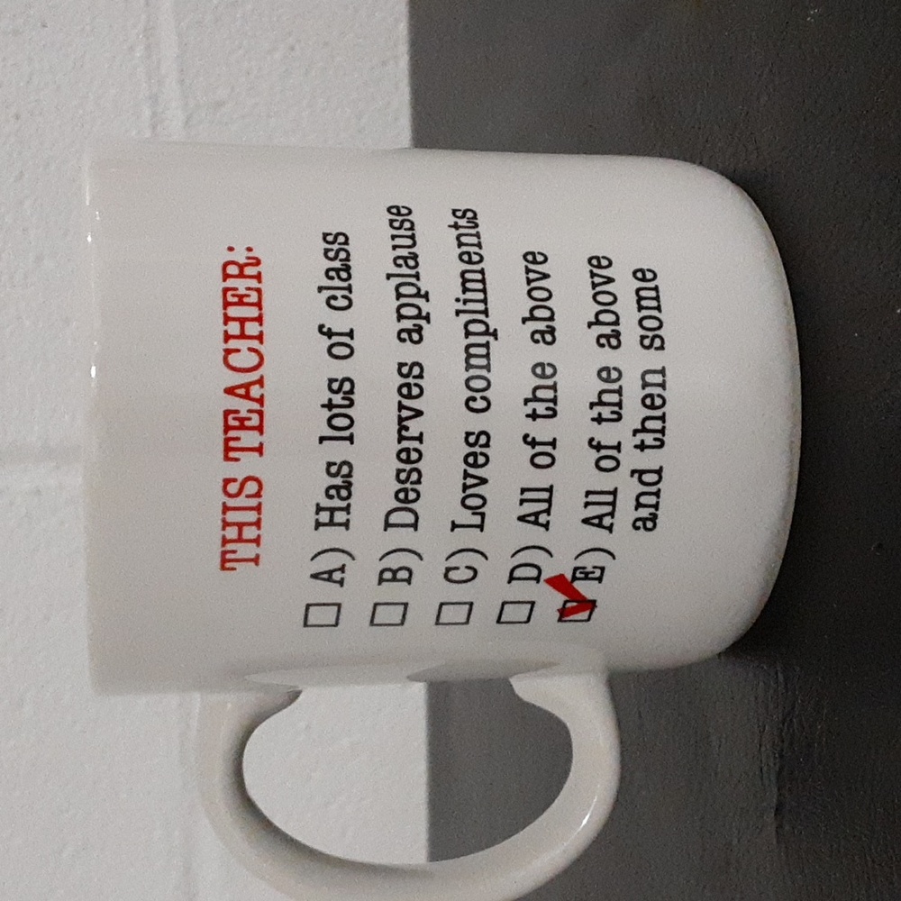 Hallmark For a special teacher funny apple mug.